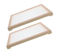 PRETYZOOM 2 pezzi Essiccatore Erbe Impilabile in Legno con Rete Traspirante Essiccatore Tè Piante Medicinali e Alimenti Supporto Salvaspazio per Cucina e Balcone Essiccazione Naturale