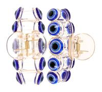PRETYZOOM 2 Pezzi Grande Fermaglio per Chioma a Cinque Occhi Malocchio Blu in Resina Presa Sicura e Design Delicato, per Matrimoni e Uso Quotidiano