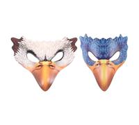 PRETYZOOM 2 Pezzi Maschera Halloween Falco Realistica in EVA e PU | Becco Ergonomico, Occhi Realistici e Imbottitura Morbida, Ventilazione Comoda, Adatta a Costumi e Recite Scolastiche