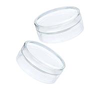 PRETYZOOM 2 pezzi Piastre Petri in Vetro Borosilicato Trasparenti per Colture Cellulari Scolastiche e Esperimenti Scientifici Resistenti e Facili da Usare per Biologia e Microbiologia