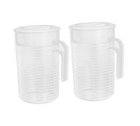 PRETYZOOM 2 pezzi Plastica Trasparente con Ermetico Contenitore Bevande Capacità per Latte per Frigorifero Picnic Ergonomico