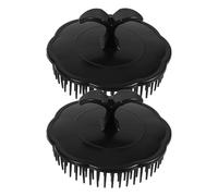 PRETYZOOM 2 pezzi Spazzole Massaggianti per Capelli in Nera Spazzola Scrubber per Capelli e Capelluto Morbida e Ergonomica per Shampoo Detergente e Massaggio Quotidiano per Uomo e Donna