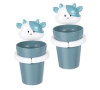 PRETYZOOM 2 Pezzi Tazza per Collutorio per Bicchiere per Collutorio in Plastica Tazza di Collutorio dei Cartoni Animati Presentazione di Spazzolino da Denti Accessori per Il Bagno Pp