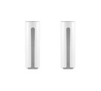 PRETYZOOM 2 Pz Dispenser Porta Sacchetti Con Forte Ventosa Per Cucina E Bagno, Organizzatore Per Sacchetti Della Spazzatura, 2 Pezzi, Bianco, 24x7.5x12cm, ABS