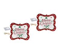 PRETYZOOM 2 Set A Volte Ti Dimentichi di Essere Fantastico All'aperto Ghirlanda Davanti Casa Natale Ornamento Gonfiabile Decorazioni Distico Arredamento Porta Decorazione Pre di Legno Rosso