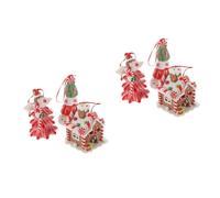 PRETYZOOM 2 Set Casa di Melma di Natale Ornamento di Natale Decorazioni da Appendere All'albero di Natale Ornamento Dell'albero di Natale Forniture Natalizie Argilla 3 Pezzi * 2