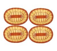 PRETYZOOM 2 Set Cesto Di Frutta In Rattan Ciotole Piatto Dispensa Cesto Di Conservazione Vassoio Due Cestini Per La Lievitazione Del Pane Ciotola Con 2 pezzi*2 Riutilizzabile