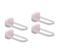 PRETYZOOM 2 Set Rack di Stoccaggio Appendiabiti Attaccapanni Ripiani Portaoggetti Chiaro Impilatore Dell'organizzatore del Gancio Sospeso Grucce Appiccicose Portabiti da Parete 2 Pezzi * 2