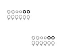 PRETYZOOM 2 Set Rondelle di Sicurezza per ASSE Bici, Dadi M8 M9.5 M10 | Acciaio al Carbonio, per Mozzi Monomarcia e Bici Urbane, Servizio Officina, Rondelle Argento