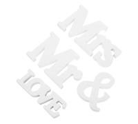 PRETYZOOM 2 set Segni da Matrimonio in Bianco Mr Mrs Decorazioni Props Classico Ricevimenti e Centrotavola