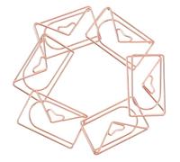 PRETYZOOM 20 Pezzi Fermagli per Buste in Metallo Rosa Oro 28Mm Graffette Creative per Ufficio e Scuola Morsetti Portatili per Documenti e Segnalibri per Organizzare Foto e Appunti