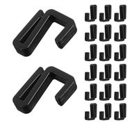 PRETYZOOM 20 Pezzi Ganci a S in Plastica Nera Ad Alta Resistenza - Design Senza Chiodi Ideale Per Cucina Bagno E Guardaroba