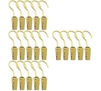 PRETYZOOM 20 Pz Mollette con gancio accessori casa Gancio da appendere Clip per bucato grucce per appendiabiti pinza per vestiti per la casa ganci per cappelli Lega di alluminio