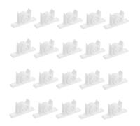 PRETYZOOM 20 Set Blocco del Tallone Clietta per Porte Hardware della Porta dell'Armadio Fermo più Vicino dell'armadietto Chiusure e Fermi dell'Armadio chiavistello plastica Bianca