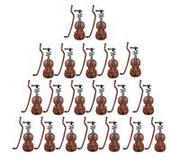 PRETYZOOM 20 Set Violino in Miniatura in Miniatura Piccola Violino a Pendente Artificiale Ornamento Strumento di Strumento di Fotografia di Proposito per I Regali degli Amanti del