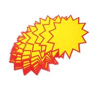 PRETYZOOM 200 Pezzi Cartellini Design Accattivante a Forma di Stella Gialla in Carta per Prezzi per Aumentare la Visibilità e Attirare L'attenzione per Supermercati e Fiere