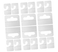 PRETYZOOM 200 Pezzi Etichette Appese Trasparenti PVC con Gancio Adesivo per Esposizione Prodotti Negozio Chiare Hanging Tabs per Gioielli Fiori e Visual Merchandising