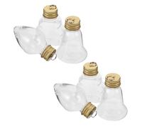 PRETYZOOM 24 Pezzi Bottiglie Decorative Natalizie Sospese 50ml in Plastica | Trasparenza Alta per Effetto Artistico, Riutilizzabili, per Feste Natalizie e Attività Creative