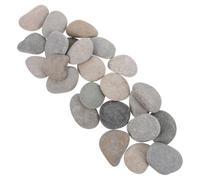 PRETYZOOM 24 Pezzi Sassi di Fiume Naturali Piatti 3-5 CM per Dipingere Pietre Artigianali Lisce per e Adulti Decorazioni Giardino e attività Creative Fai da Te