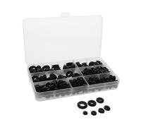 PRETYZOOM 260 pezzi Kit Passacavo in Gomma Nera con Doppia Protezione per Elettrici Guarnizioni Resistenti per Automotive e Uso Industriale