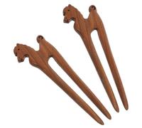 PRETYZOOM 2pezzi Forcina per Capelli in Legno Cinese Stile Tradizionale Accessori per Capelli Crine di Cavallo per Chignon e Completi Hanfu Qipao Resistente e Facile da Usare