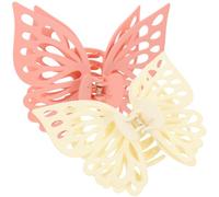 PRETYZOOM 2pezzi Mollettoni per Chioma Donna Grandi a Forma di Farfalla in Ps e Abs Accessori Chioma che Mantengono i Capelli Ben Fissi per Cucinare o Lavare il Viso