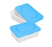 PRETYZOOM 2pezzi Porta Salviette Portatile per Ragazza Coperchio Contenitore Ricaricabile in Plastica per Salviette Dispenser per Bagno e Viaggio Organizzatore di Conservazione