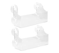 PRETYZOOM 2pezzi Ripiano Portaoggetti in Acrilico Trasparente Per Frigorifero Ventosa Potente Organizer Per Mensole Per Bevande Espositore Da Parete Per Barattoli Spezie e Altri Prodotti