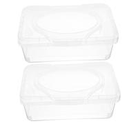 PRETYZOOM 2pezzi Scatola Dispenser per Salviette Umidificate Contenitore con Coperchio per Ragazza Portatile e Leggero Adatto per Culla Passeggino Tavolo da Pranzo e Scrivania