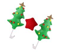 PRETYZOOM 3 Pezzi Addobbi Natalizi per Auto in Peluche Verde Forma di Albero e Stella, Resistenti e Piacevoli al Tatto, le Vacanze di Natale sulla Strada