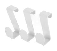 PRETYZOOM 3 Pezzi Gancio a Z, Plastico Bianco, Montaggio senza Fori | Bagno e Dormitorio Studentesco, Appeso su Bordo Porta o Vaso, Semplice, Chic, per Asciugamani e Accappatoi Stile Casuale
