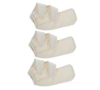 PRETYZOOM 3 Pezzi Guanti Esfolianti la Doccia in Seta Grezza 100% Bianco Due Dita Massaggio Ayurvedico per Donna Protezione Pelle Sensibile e Stimolazione Circolazione