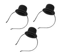 PRETYZOOM 3 Pezzi Mini Top Hat Headband Costume Hat Clip Vintage Party Accessory Lightweight Fascinator For Women Carnival Cosplay Victorian Holiday Events