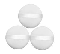 PRETYZOOM 3 Pezzi Piumino Cipria Corpo in Velluto di Cotone Morbido 10cm Bianco Riutilizzabile per Polvere e Quotidiano Ragazzo Ragazza e Adulti