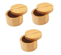 PRETYZOOM 3 Pz scatola di sale da cucina contenitore per condimento ciotola di sale e zuccheriera peperoni porta sale da cucina contenitore per condimenti da campeggio di legno