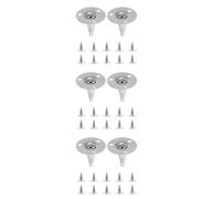 PRETYZOOM 36 Pezzi Morsetto per Fune D'acciaio con Disco Sospeso, Acciaio | Cavi da 1-2mm, Blocco Semplice e Antiscivolo, Montaggio Rapido per Insegne e Specchi