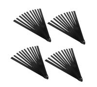 PRETYZOOM 4 Pezzi Accessorio per Ventaglio Pieghevole Nero Solido Struttura e Manico per Ventaglio Te Adatto per Arti Marziali Tai Chi e Ventagli Sonori