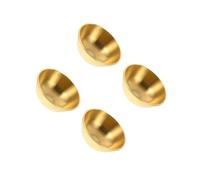 PRETYZOOM 4 Pezzi campane tibetane piatti condimento rotondi ciotola della benedizione forniture per altari buddisti ciotole frutta ciotola per l'offerta acqua buddista ottone D'oro