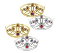 PRETYZOOM 4 Pezzi Corone Cosplay per Halloween Accessori Leggeri per per Adulti per Feste e Spettacoli Teatrali Decorazioni Eleganti per Costumi Principi e Principesse
