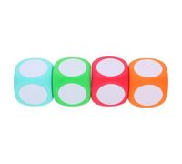 PRETYZOOM 4 Pezzi Dadi di Schiuma Cancellabili 6cm, Cubi Eva per Classe | Riutilizzabili, Impugnatura Facile e Superficie Scrivibile, per Formazione Professionale e Uso Scolastico