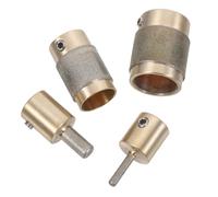 PRETYZOOM 4 Pezzi Set di Mole Diamantate per Gioielli e Ceramica Punte da 1, 3/4, 1/4 e 1/8 Pollici in Rame e Smeriglio per Finiture Lisce e Lucidatura Alta, per Lavorazione Gemme e Vetro