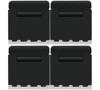 PRETYZOOM 4 Pezzi Supporto Pieghevole per Laptop da Scrivania in Abs Nero | Design Ergonomico, Portatile e Resistente alla Deformazione, Uso Desktop e On-the-go per Professionisti