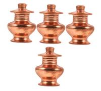 PRETYZOOM 4 Pz Vaso Di Rame Rosso Coppa Delle Offerte Per L'altare Bottiglie Di Acqua Santa Piatto Di Astrologia Tazza Di Offerta Buddista Ciotola Di Offerta Buddista Tazza D'acqua Di Buddha