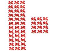 PRETYZOOM 4 Set Fiocco di Natale Ghirlanda Ornamenti Campana per Albero di Natale Arco Christmas Tree Decorations Vetrine Natalizie Nastri di Prua Regali Archi Poliestere Rosso Pezzi * 4