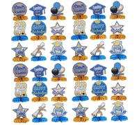 PRETYZOOM 4 Set Ornamento A Nido d'Ape di Laurea Decorazioni Casa Soprammobile Casa Decorazioni per Anniversari Decorazione per Feste di Pensionamento Nido d'Ape di Carta Blue 9 Pezzi * 4