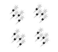 PRETYZOOM 4 Set Tappo Del Vino Della Neve Apribottiglie Ricaricabile Botte Tappi Bottiglie Vino Tappi Vino Tappi Di Vino Tappi Per Bottiglie A Forma Di Fiocco Di Neve Silver 4 Pezzi * 4