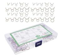 PRETYZOOM 400 Pezzi Kit Fascette Stringitubo in Metallo Regolabili con Molla Clip Resistenti per Tubazioni Giardino Aria Carburante e Piscina Facili da Installare con Custodia Organizzatrice