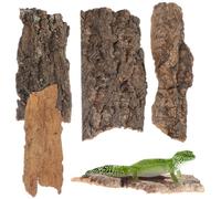 PRETYZOOM 4Pcs Rettile Corteccia Decorazione Gecko corteccia Sfondo rettile crogiolarsi Piattaforma Acquario Legno Driftwood Legno Acquario corteccia Gecko Serbatoio Accessori Terrario Corteccia di