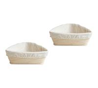 PRETYZOOM 4pezzi Cestino Da Pane Triangolare Rattan Per Lievitazione e Cottura Accessori Per Cestino Copertura Per Pane Artigianale e Lievitato