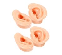 PRETYZOOM 4pezzi Di Orecchio in Silicone Flessibile Per Pratica Di Agopuntura e Piercing Espositore Per Gioielli Auricolari e Allenamento Di Orecchio Realistico